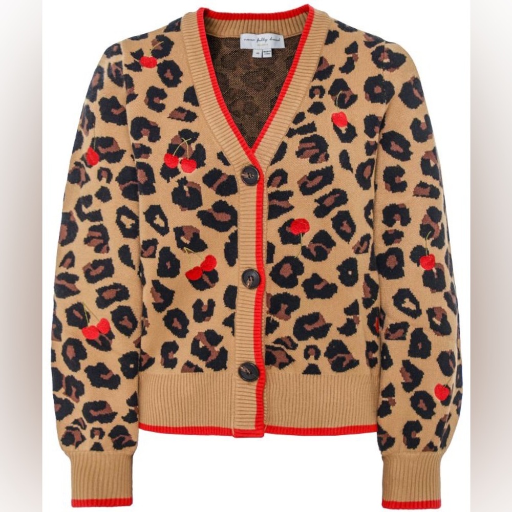 Never Fully Dressed Leopard Cherry Cardigan
